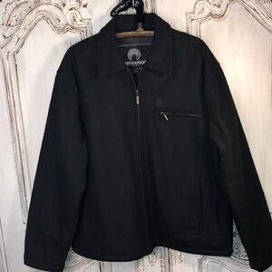 Men’s Weatherproof  Wool Blend Heavyweight Front Zip Closing Jacket Size XL